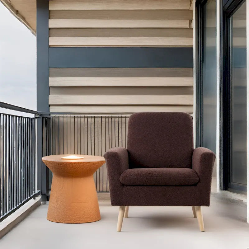 Chaise d'appoint moderne du milieu du siècle avec accoudoirs et cadre en bois durable pour salon ou coin lecture