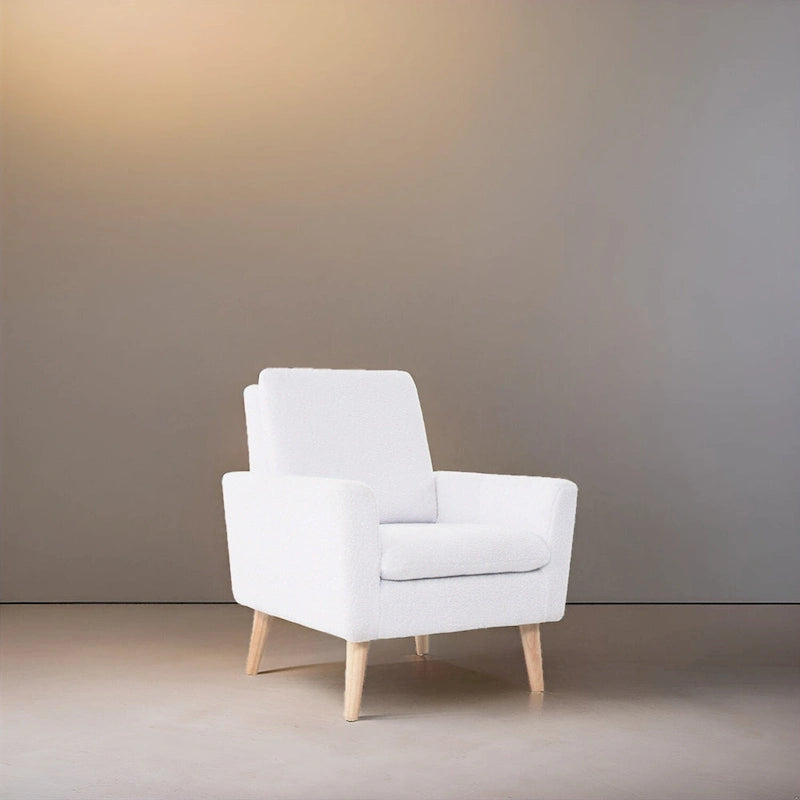 Chaise d'appoint moderne du milieu du siècle avec accoudoirs et cadre en bois durable pour salon ou coin lecture
