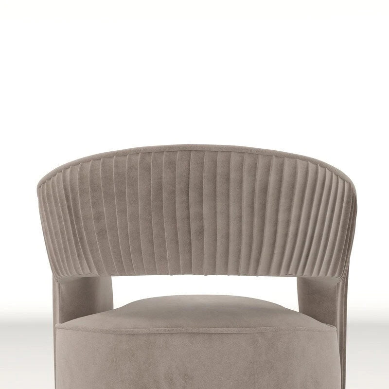 Fauteuil d'appoint pivotant à 360 degrés en velours SEYNAR Modern Glam à dossier ouvert