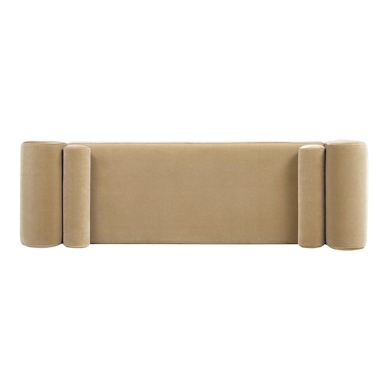 Banc d'entrée Mason 60.5 avec accoudoirs arqués et revêtement en velours
