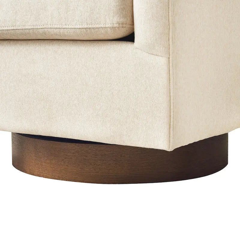 LUE BONA Ensemble de 2 fauteuils pivotants à 360° en bois rembourrés modernes pour salon