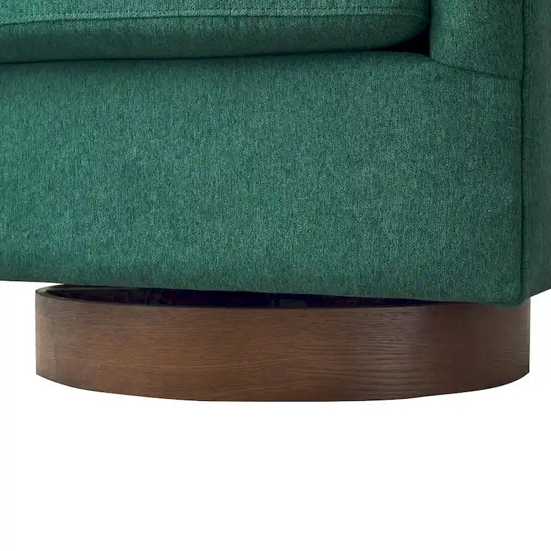 LUE BONA Ensemble de 2 fauteuils pivotants à 360° en bois rembourrés modernes pour salon