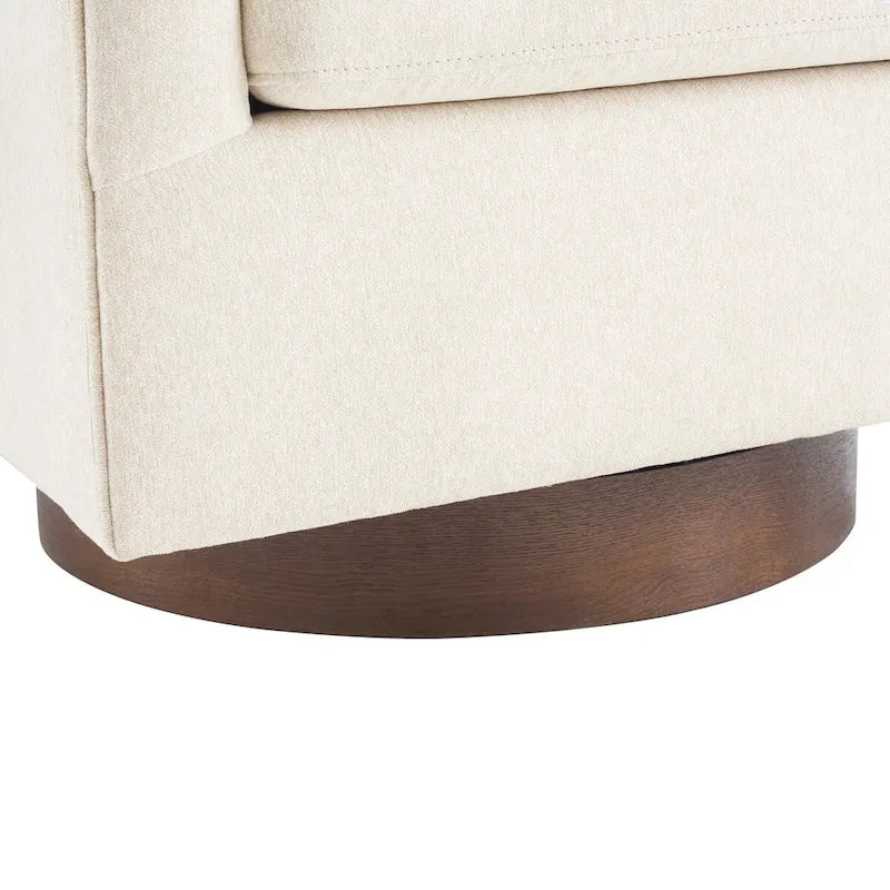 LUE BONA Ensemble de 2 fauteuils pivotants à 360° en bois rembourrés modernes pour salon