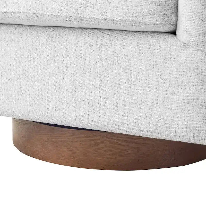 LUE BONA Ensemble de 2 fauteuils pivotants à 360° en bois rembourrés modernes pour salon