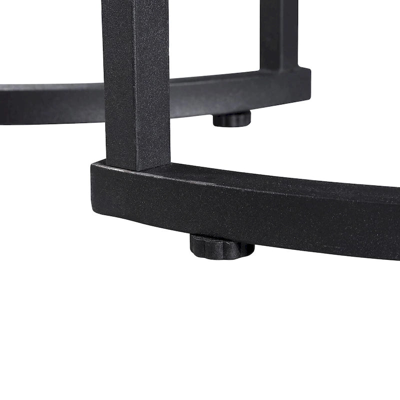 Lot de 2 tables basses gigognes modernes Ledel