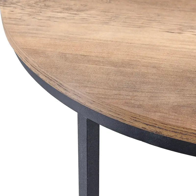 Lot de 2 tables basses gigognes modernes Ledel