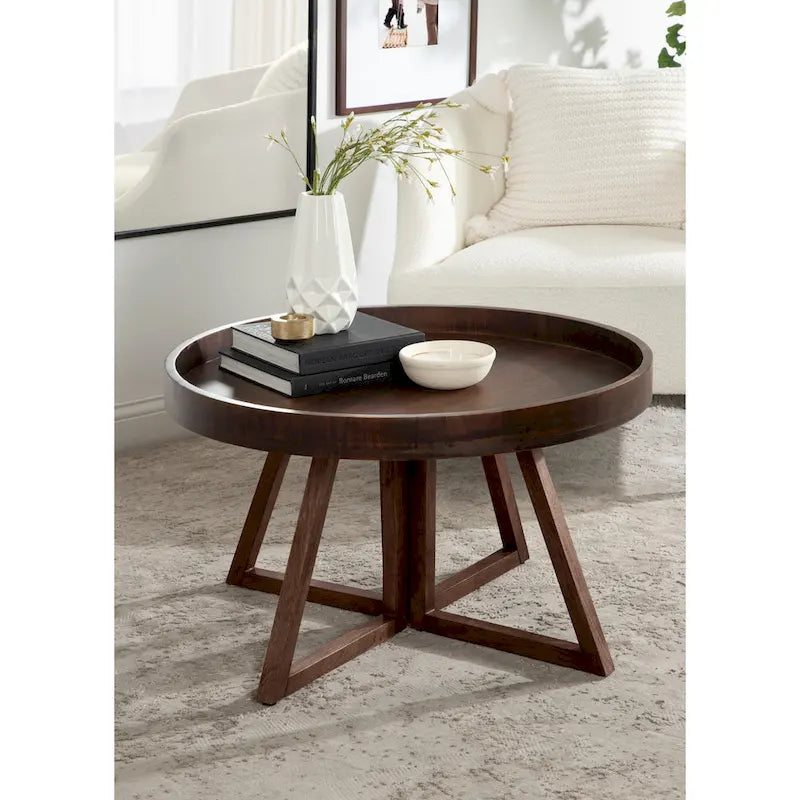Table basse ronde Kate and Laurel Avery de 30 pouces - 30 po de diamètre