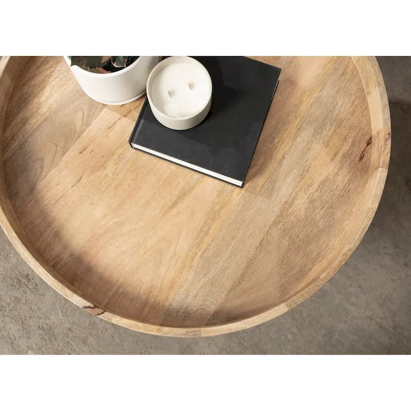 Table basse ronde Kate and Laurel Avery de 30 pouces - 30 po de diamètre