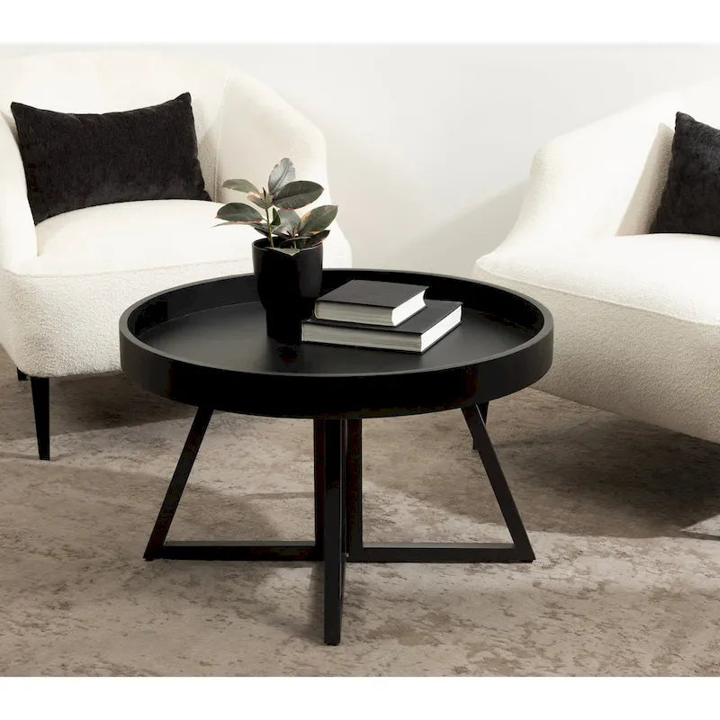 Table basse ronde Kate and Laurel Avery de 30 pouces - 30 po de diamètre
