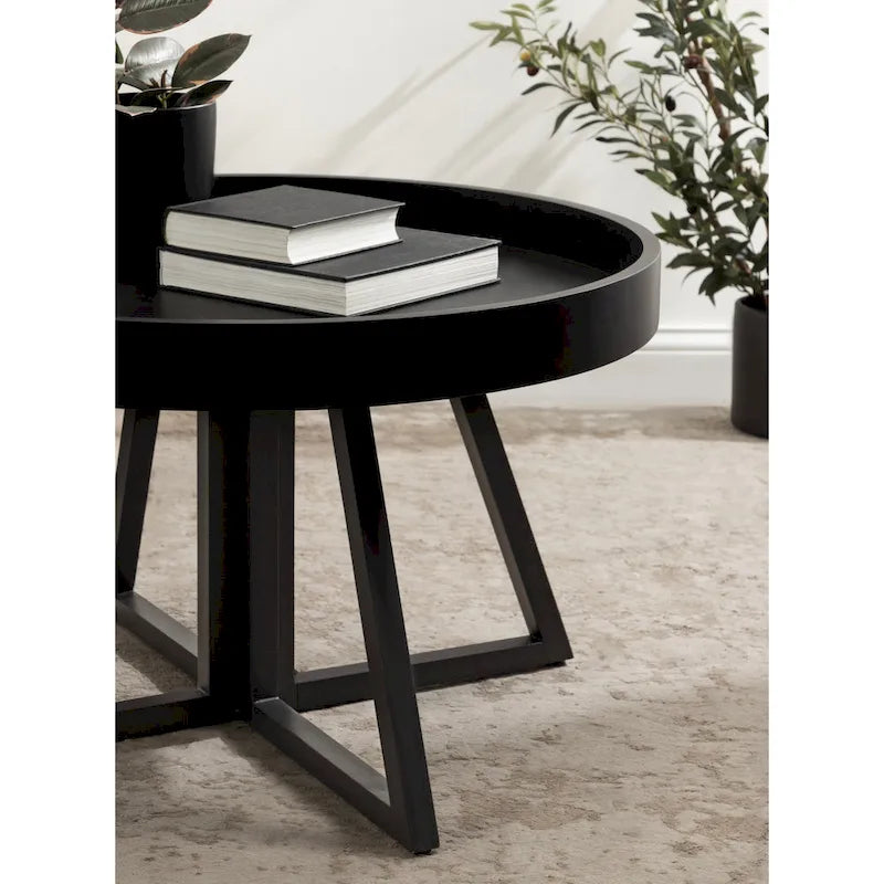 Table basse ronde Kate and Laurel Avery de 30 pouces - 30 po de diamètre