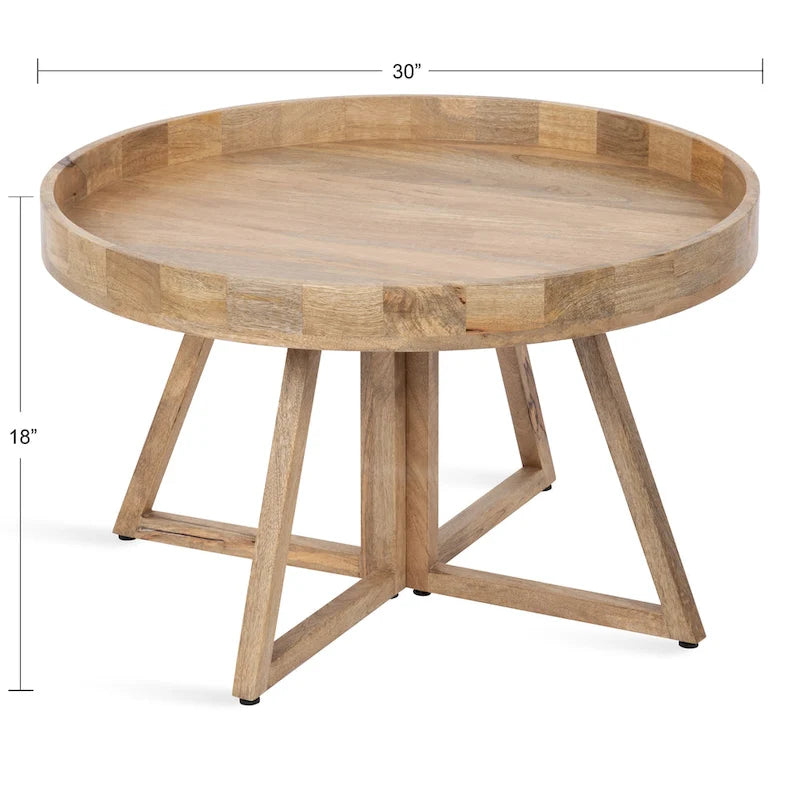 Table basse ronde Kate and Laurel Avery de 30 pouces - 30 po de diamètre