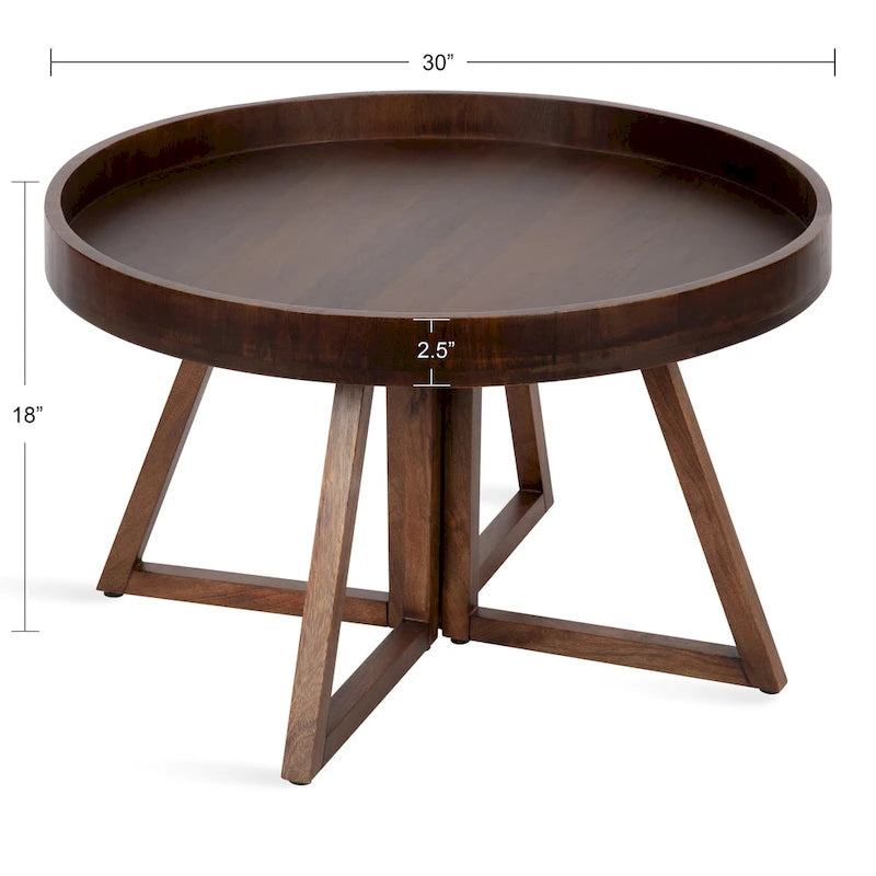 Table basse ronde Kate and Laurel Avery de 30 pouces - 30 po de diamètre