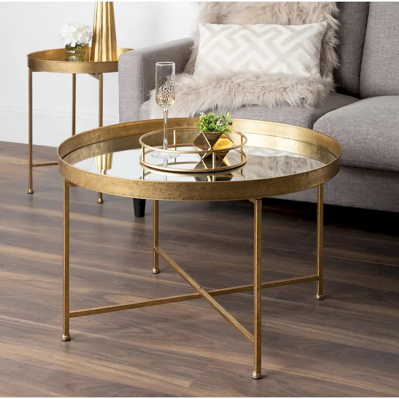 Table d'appoint ronde en métal Kate and Laurel Celia - 46,36x46,36x55,88 cm