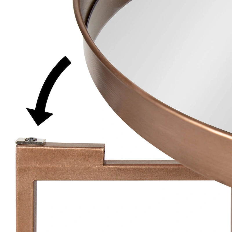 Table d'appoint ronde en métal Kate and Laurel Celia - 46,36x46,36x55,88 cm