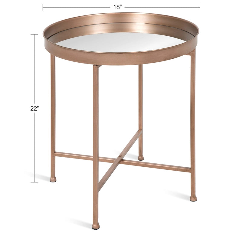Table d'appoint ronde en métal Kate and Laurel Celia - 46,36x46,36x55,88 cm