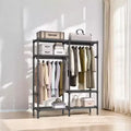 Armoire portable autoportante de 65 pouces, étagère à vêtements robuste, organisateur de placard suspendu, rangement de vêtements pour vestiaire et chambre à coucher