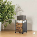 Filing Cabinet with Wheels, File Cabinet, 2 Drawers