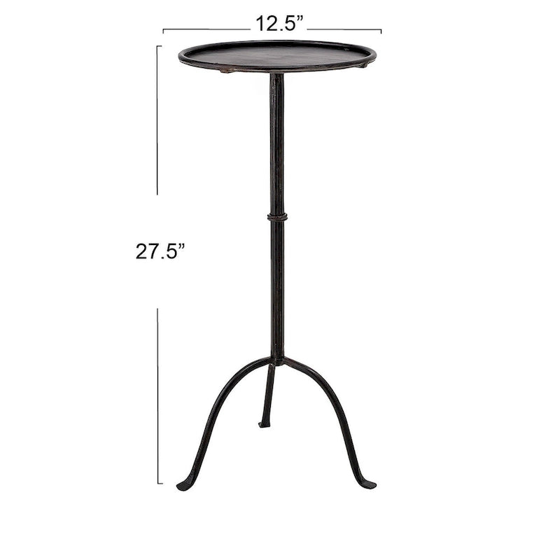 Table d'appoint ronde en métal