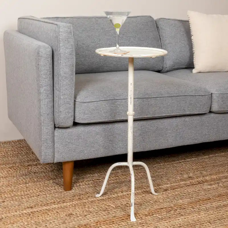 Table d'appoint ronde en métal