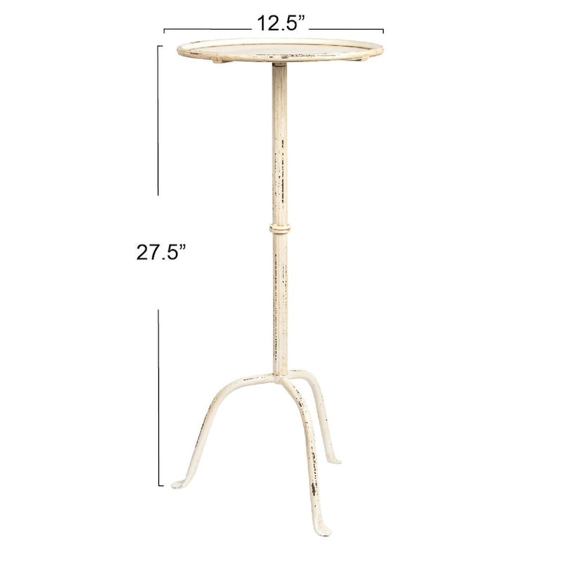 Table d'appoint ronde en métal