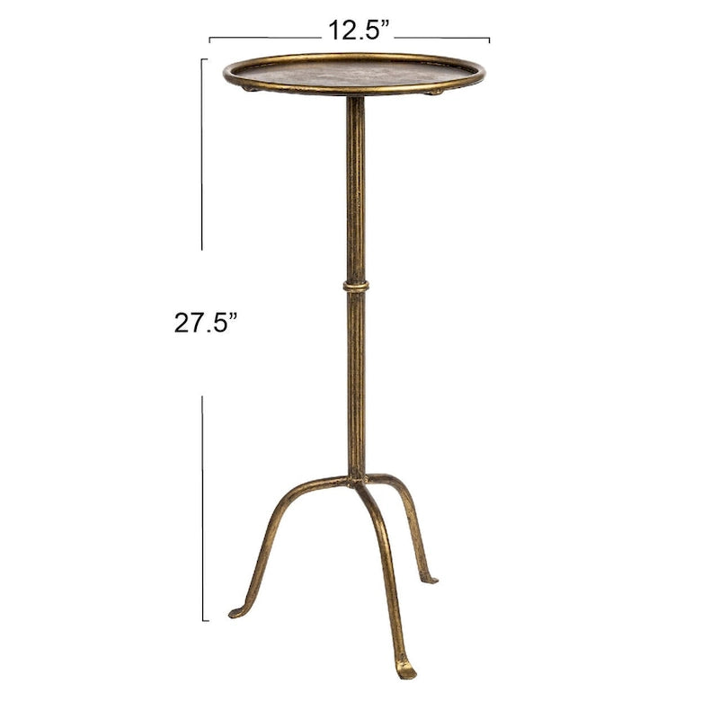 Table d'appoint ronde en métal