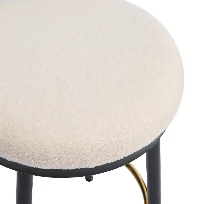 Lot de 2 tabourets de comptoir modernes rembourrés avec cadre en fer et repose-pieds, 62,8 cm