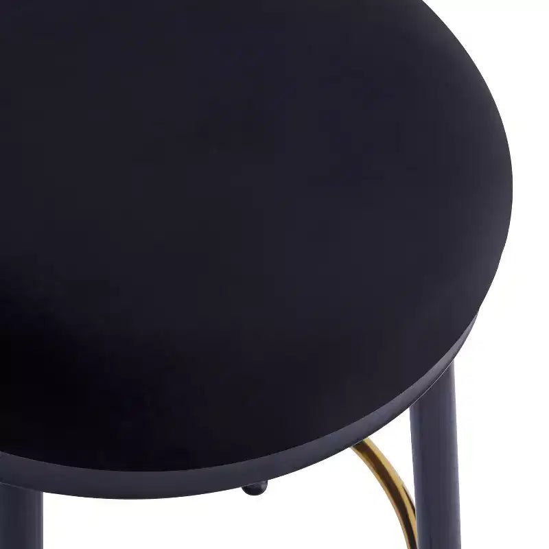 Lot de 2 tabourets de comptoir modernes rembourrés avec cadre en fer et repose-pieds, 62,8 cm