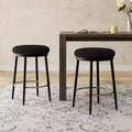 Christopher Knight Home Altrium 24.75 Modern Upholstered Iron Frame Counter Stools with Footrest