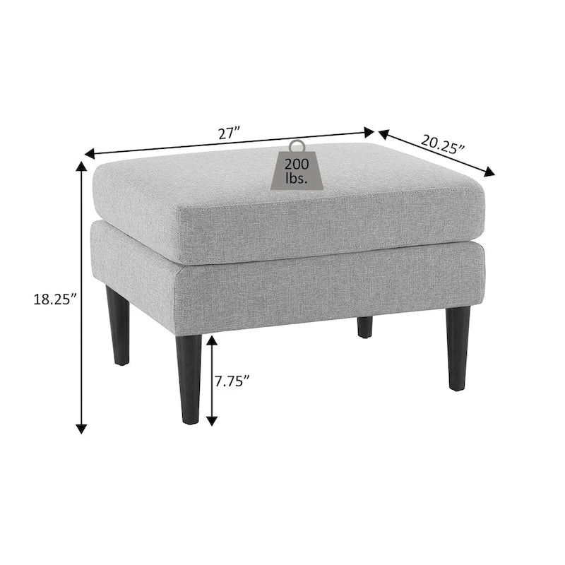 Convenience Concepts Designs4Comfort Pouf mi-siècle Marlow