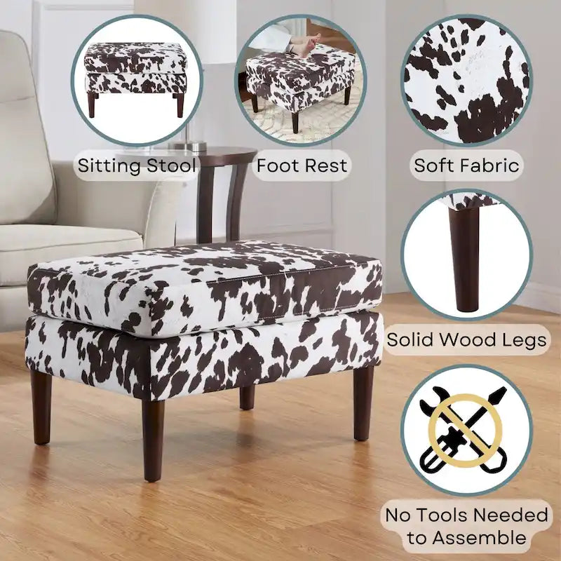 Convenience Concepts Designs4Comfort Pouf mi-siècle Marlow