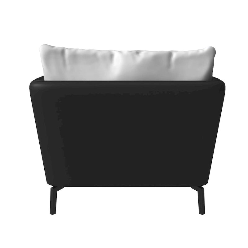Fauteuil d'appoint moderne Luxify en cuir PU rembourré avec pieds en métal pour le salon