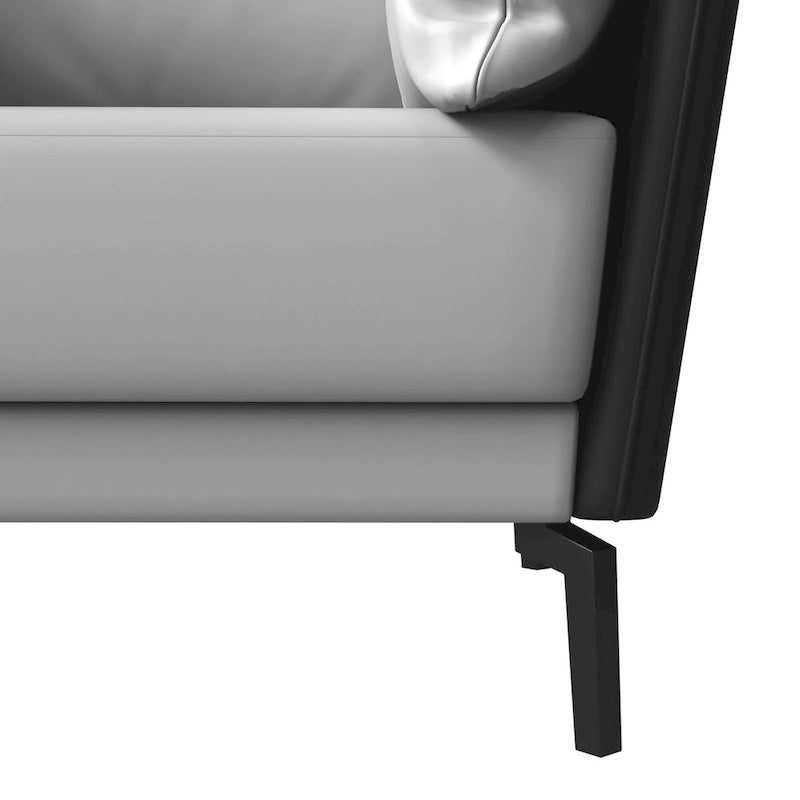 Fauteuil d'appoint moderne Luxify en cuir PU rembourré avec pieds en métal pour le salon