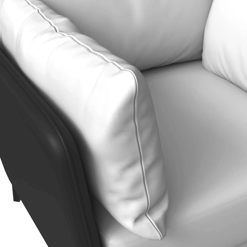 Fauteuil d'appoint moderne Luxify en cuir PU rembourré avec pieds en métal pour le salon