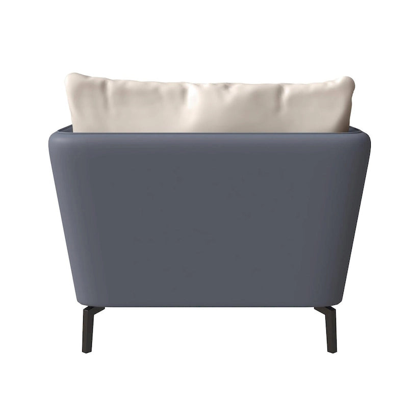 Fauteuil d'appoint moderne Luxify en cuir PU rembourré avec pieds en métal pour le salon