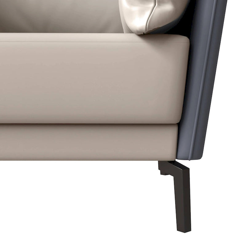 Fauteuil d'appoint moderne Luxify en cuir PU rembourré avec pieds en métal pour le salon