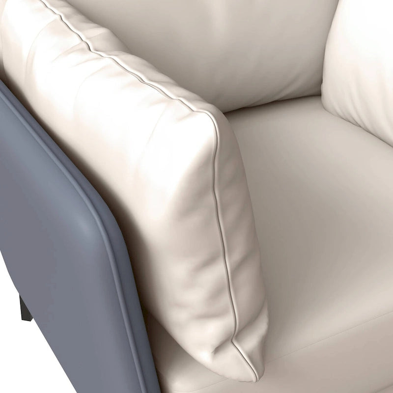 Fauteuil d'appoint moderne Luxify en cuir PU rembourré avec pieds en métal pour le salon