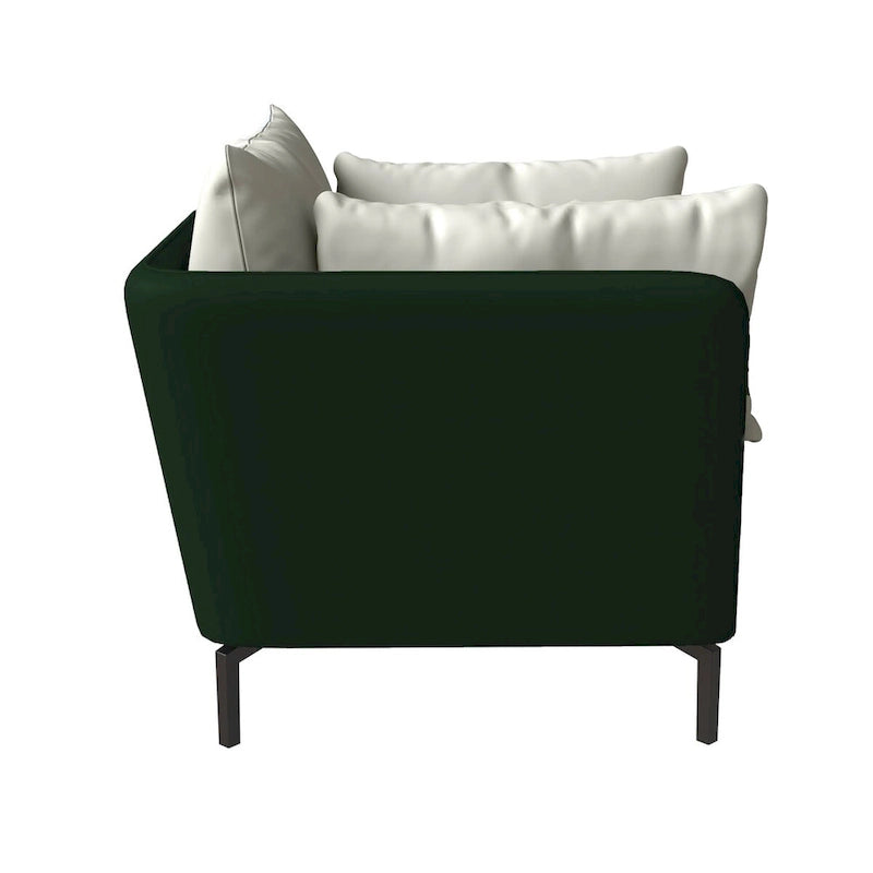 Fauteuil d'appoint moderne Luxify en cuir PU rembourré avec pieds en métal pour le salon