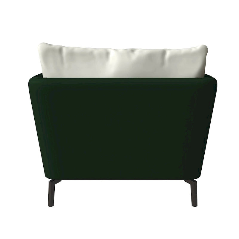 Fauteuil d'appoint moderne Luxify en cuir PU rembourré avec pieds en métal pour le salon