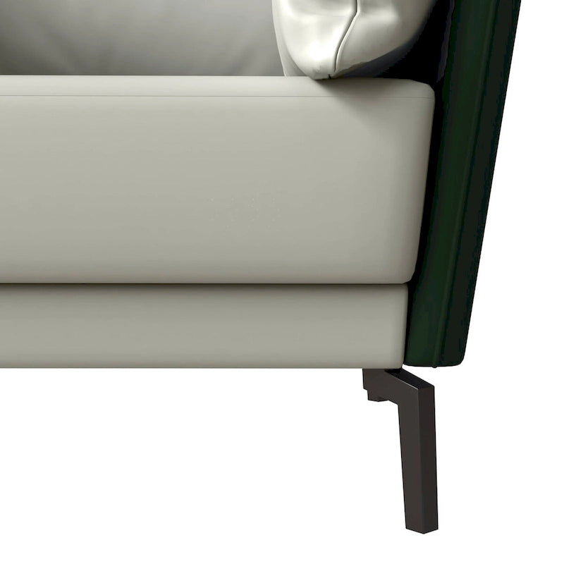 Fauteuil d'appoint moderne Luxify en cuir PU rembourré avec pieds en métal pour le salon