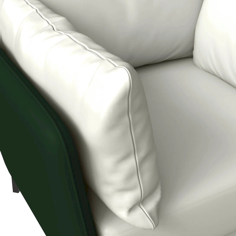 Fauteuil d'appoint moderne Luxify en cuir PU rembourré avec pieds en métal pour le salon