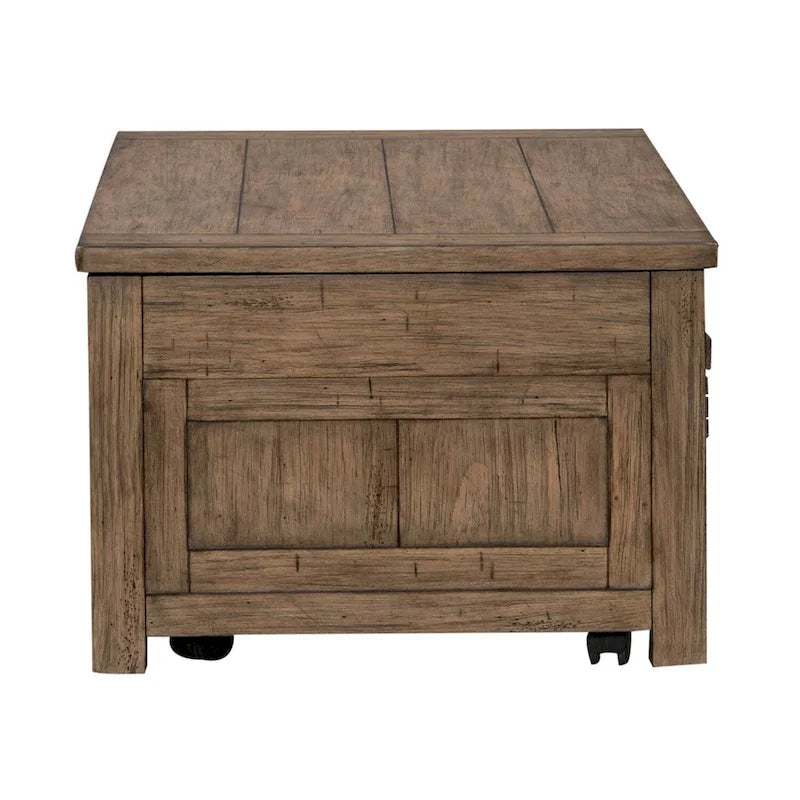 Table basse relevable Pinebrook Ridge, finition Toffee patiné