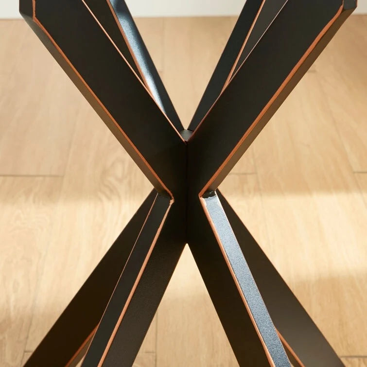 Table d'appoint avec plateau en verre de 19,7