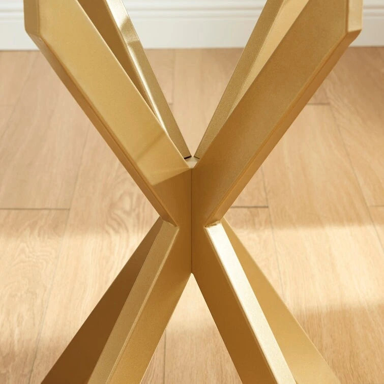 Table d'appoint avec plateau en verre de 19,7