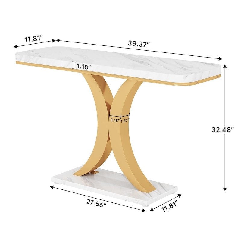 Console industrielle étroite de 101,6 cm de long pour entrée