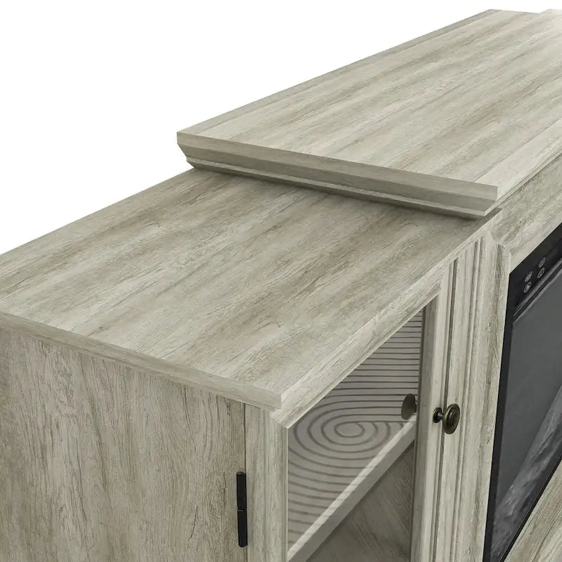Meuble TV de ferme avec cheminée - 70 pouces de large - Convient aux téléviseurs jusqu'à 70 pouces - 71 L x 30 H x 15,5 P