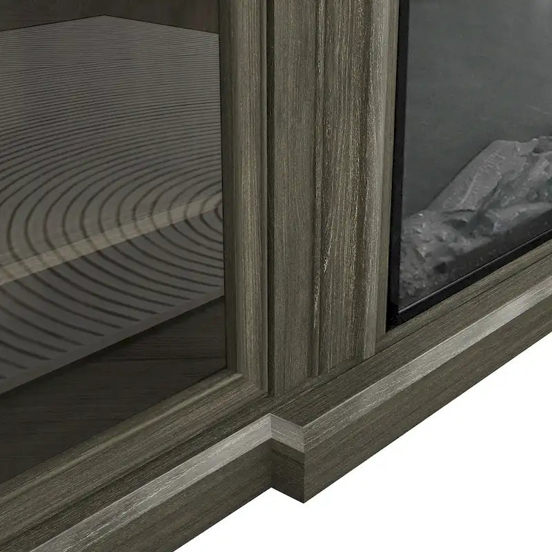Meuble TV de ferme avec cheminée - 70 pouces de large - Convient aux téléviseurs jusqu'à 70 pouces - 71 L x 30 H x 15,5 P