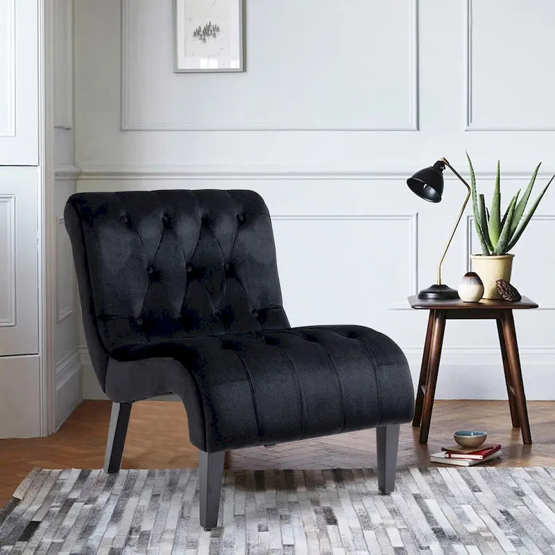 AVAWING Lot de 2 fauteuils de salon sans accoudoirs rembourrés