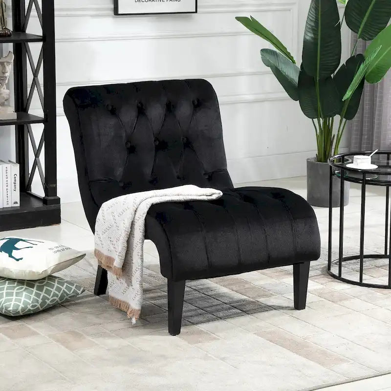 AVAWING Lot de 2 fauteuils de salon sans accoudoirs rembourrés