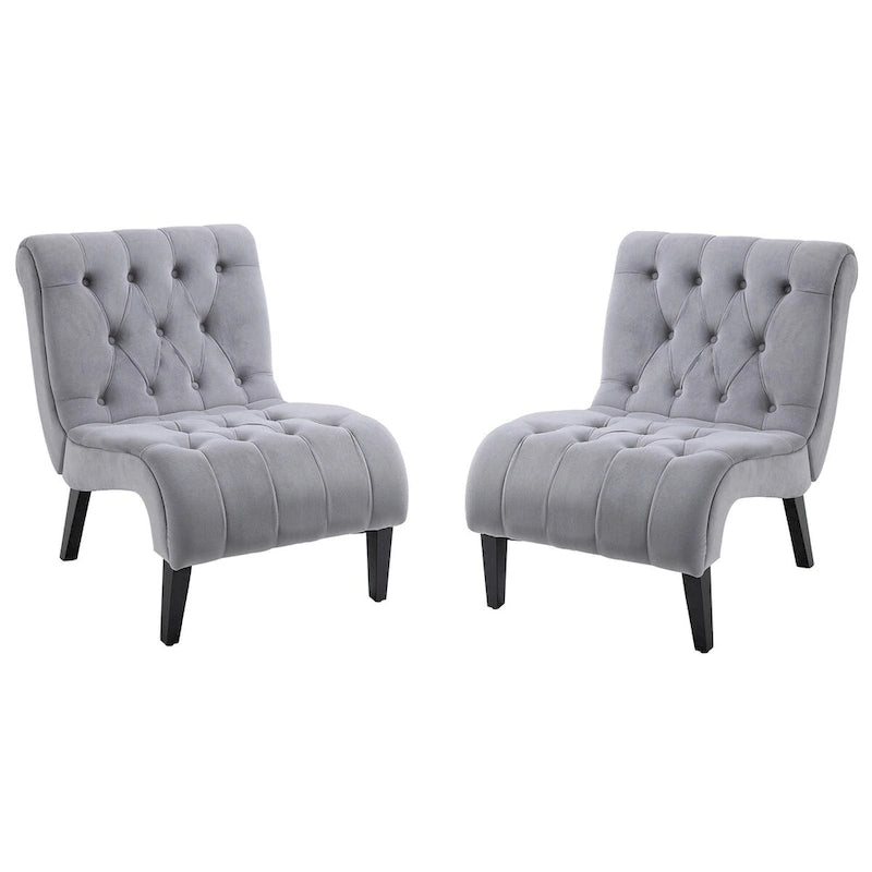AVAWING Lot de 2 fauteuils de salon sans accoudoirs rembourrés