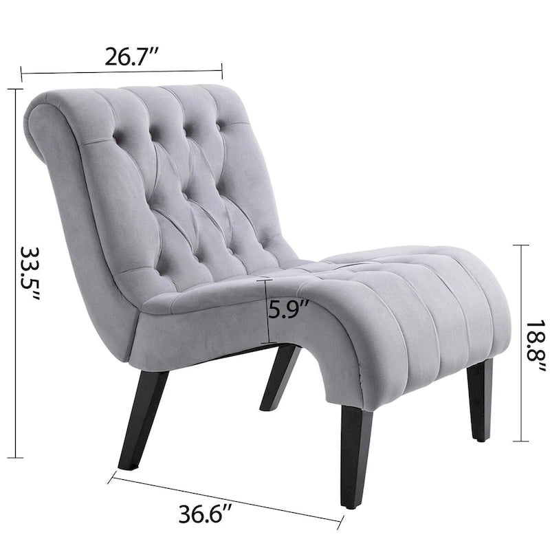AVAWING Lot de 2 fauteuils de salon sans accoudoirs rembourrés
